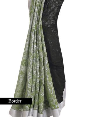 embroidered half and half saree with blouse - 10003208 - Standard Image - 2