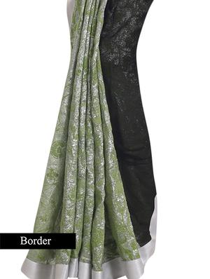 embroidered half and half saree with blouse - 10003208 -  Standard Image - 1