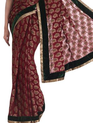 Brasso banarasi saree with blouse - 10003212 - Standard Image - 3