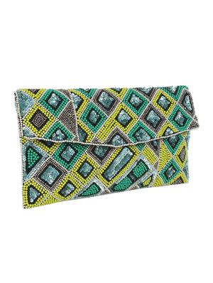 multi-colored bead clutch - 10008127 - Standard Image - 5