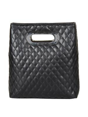 black quilted top handle bag - 10008156 - Standard Image - 2