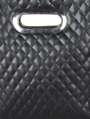 black quilted top handle bag - 10008156 - Standard Image - 4