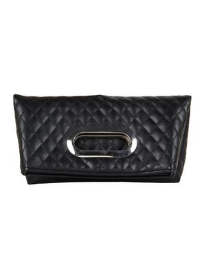 black quilted top handle bag - 10008156 - Standard Image - 6