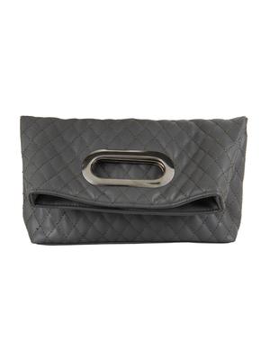 grey quilted top handle bag - 10008158 - Standard Image - 6