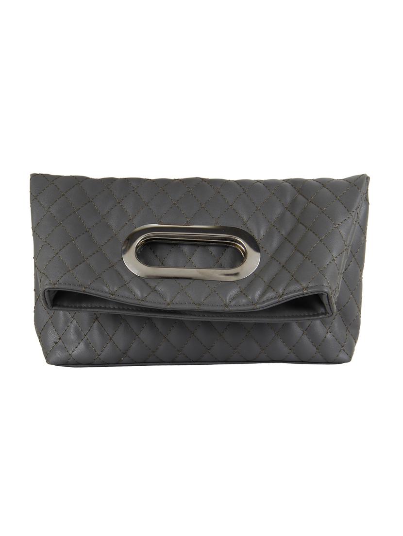 grey quilted top handle bag - 10008158 - Zoom Image - 6