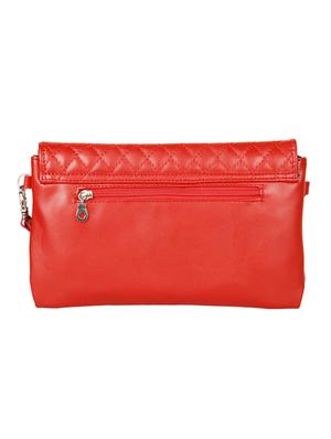 red leatherette quilted sling bag - 10008167 - Standard Image - 2