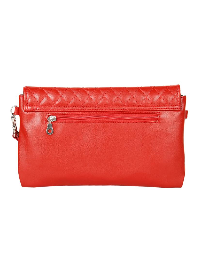 red leatherette quilted sling bag - 10008167 - Zoom Image - 2