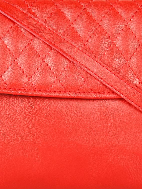 red leatherette quilted sling bag - 10008167 - Zoom Image - 4