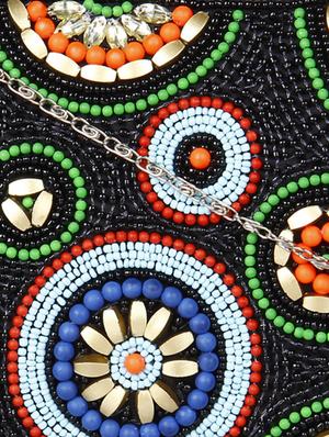 multi-colored bead clutch - 10008183 - Standard Image - 4