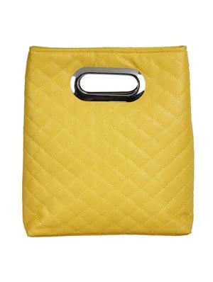yellow quilted top handle bag - 10008207 - Standard Image - 2