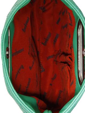 green leatherette quilted handbag - 10008208 - Standard Image - 3