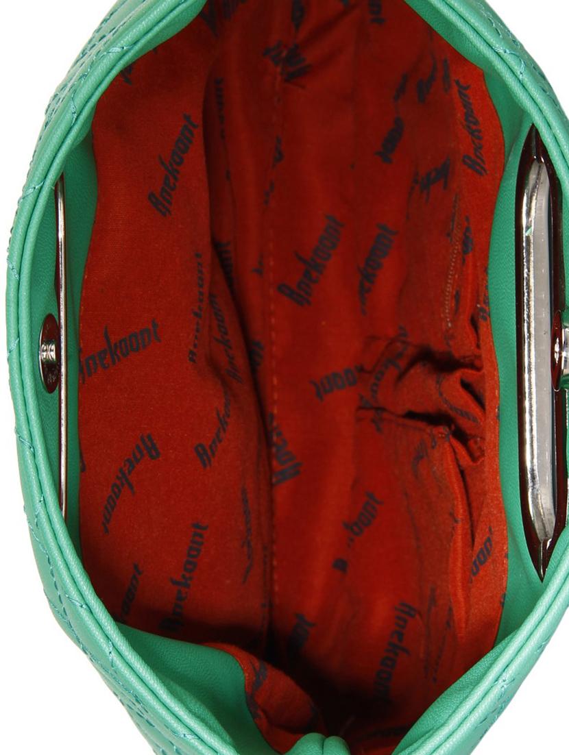 green leatherette quilted handbag - 10008208 - Zoom Image - 3