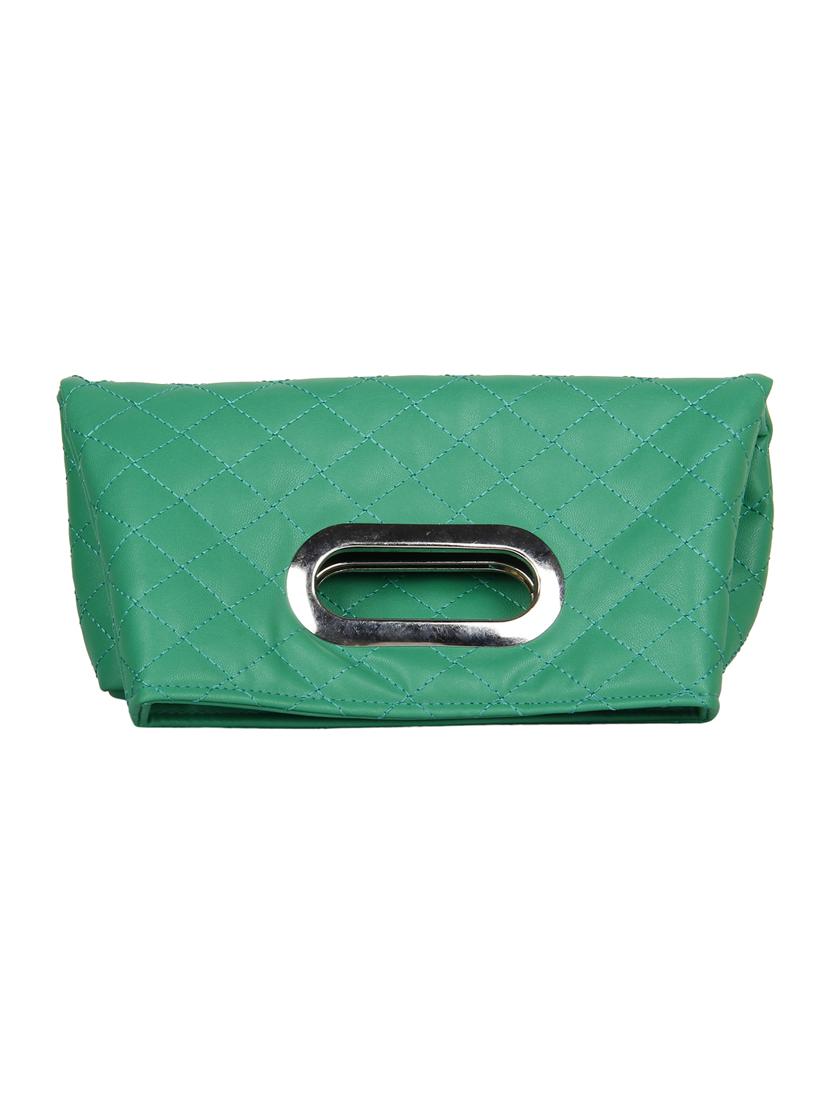 green leatherette quilted handbag - 10008208 - Zoom Image - 6