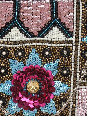 multi-colored sequin & bead clutch - 10008228 - Standard Image - 4
