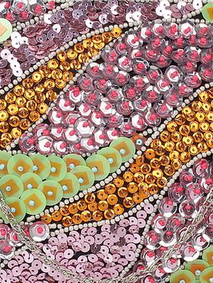 multi-colored sequin & bead clutch - 10008229 - Standard Image - 4