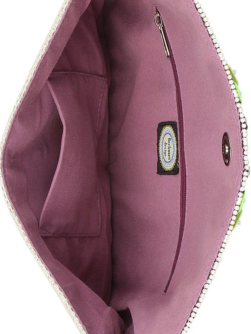 pink cotton ethnic clutch - 10008231 - Zoom Image - 3