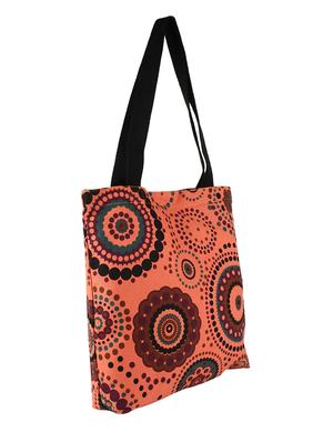 pink,multi-colored canvas shopping bag - 10008252 - Standard Image - 5