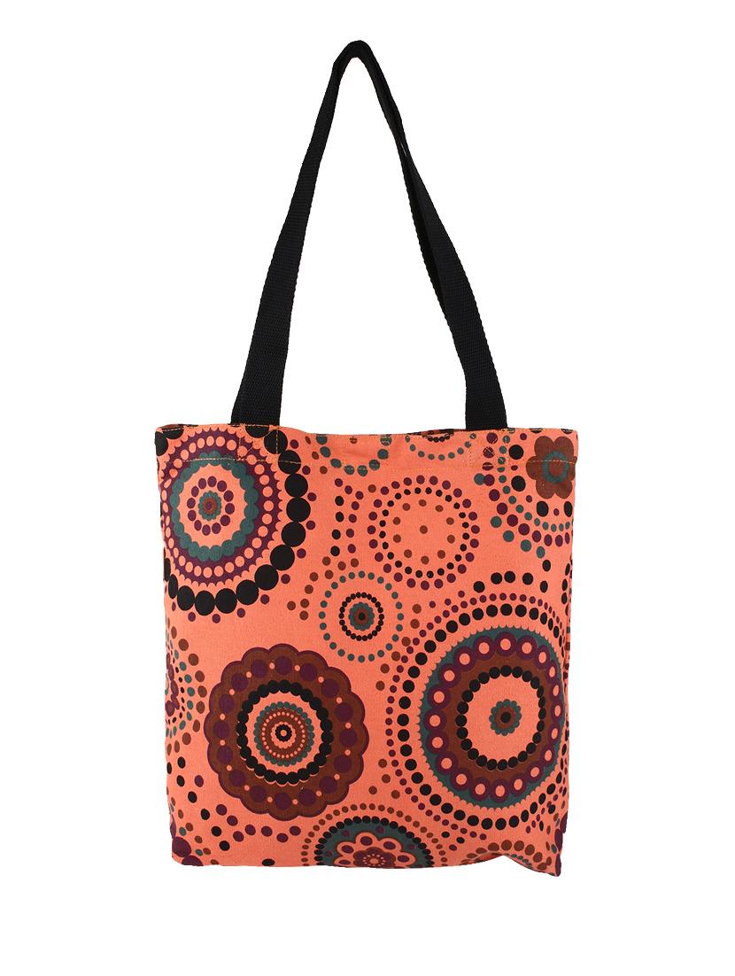 pink,multi-colored canvas shopping bag - 10008252 - Zoom Image - 2