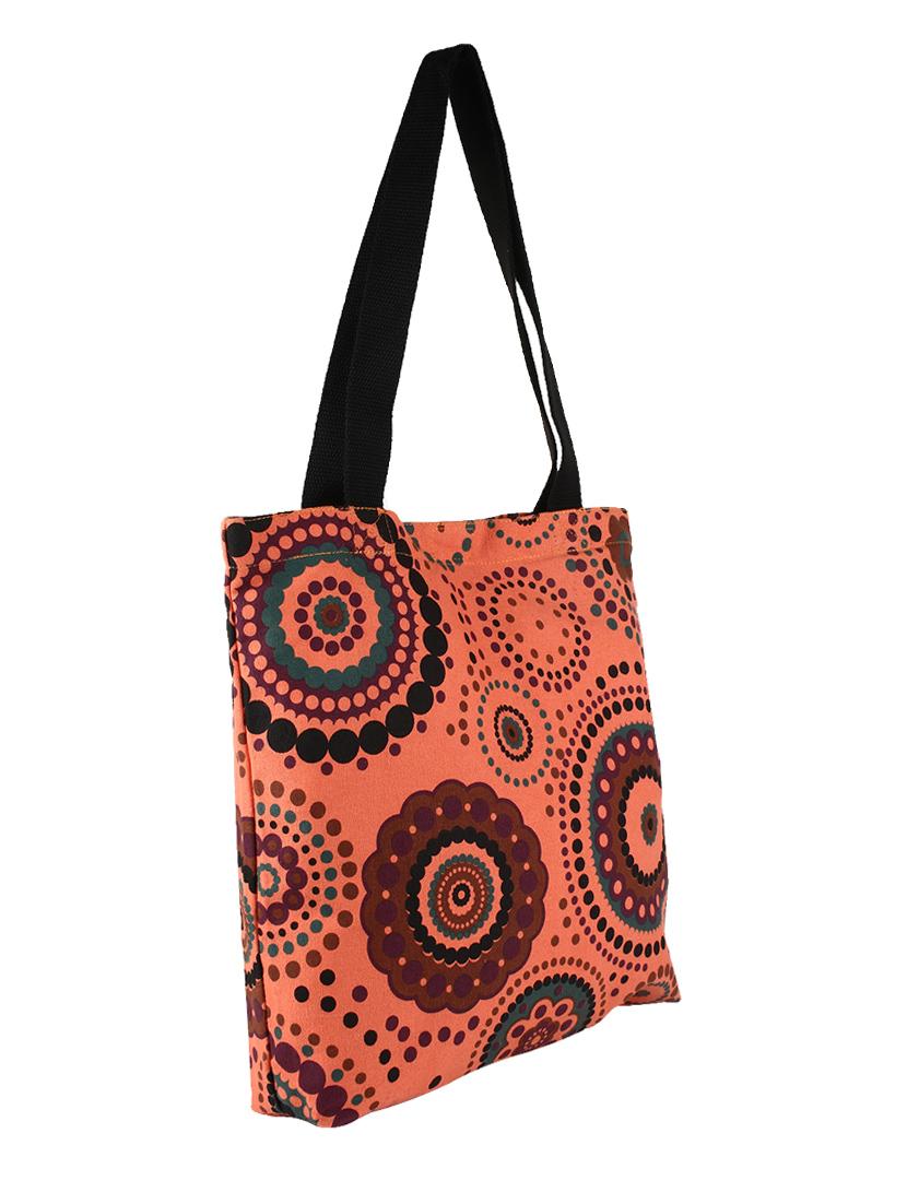 pink,multi-colored canvas shopping bag - 10008252 - Zoom Image - 5