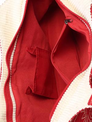 red corduroy handbag - 10008280 - Standard Image - 3
