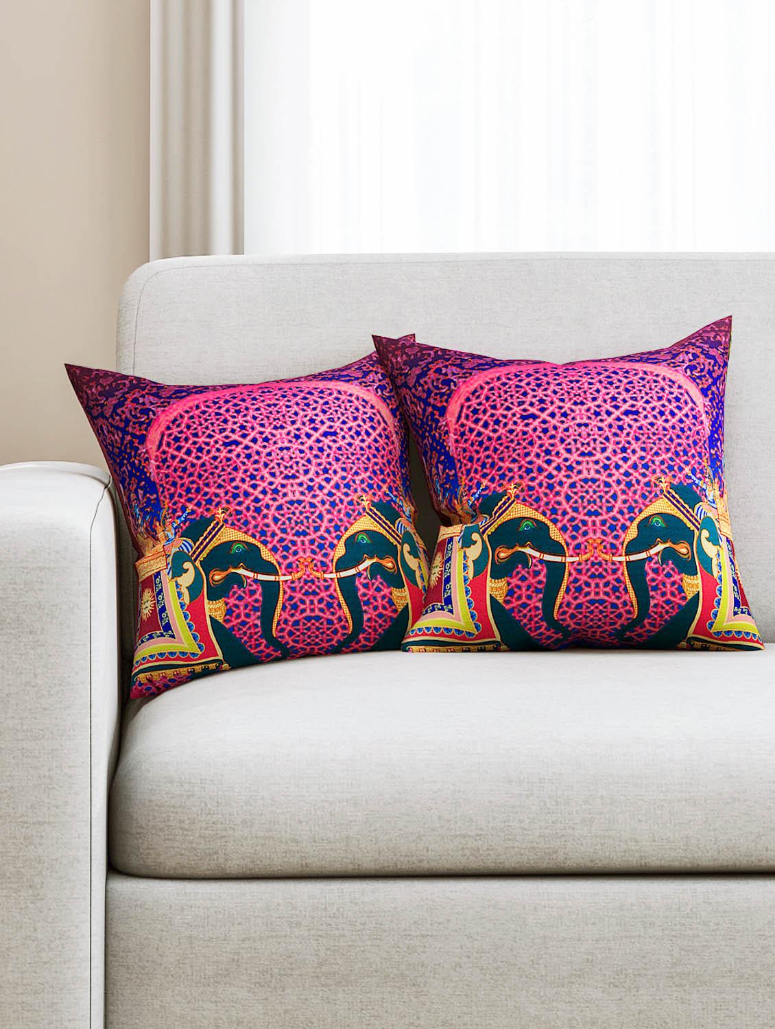 sej abstract purple hd digital premium 16 by 16 inch cushion cover (set of 2)(sbccdp0052p) - 10014035 - Zoom Image - 1