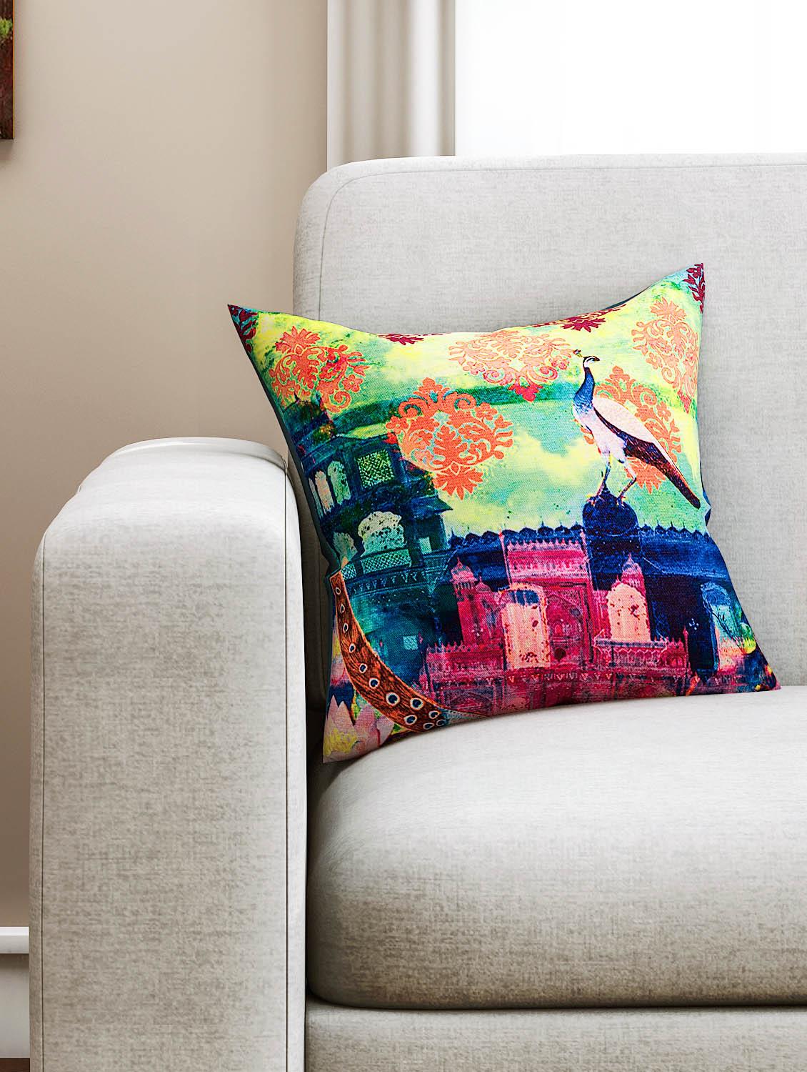 sej abstract multicolor hd digital premium 16 by 16 inch cushion cover 1 pc(sbccdp009) - 10014046 - Zoom Image - 1
