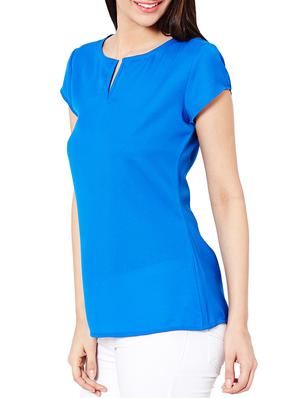 the vanca azure lace detailed top with cut out back - 10016767 - Standard Image - 2
