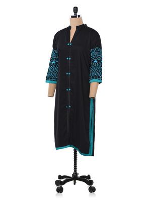 rayon worli art embroidered kurta - 1002123 - Standard Image - 2