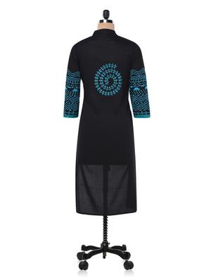 rayon worli art embroidered kurta - 1002123 - Standard Image - 3