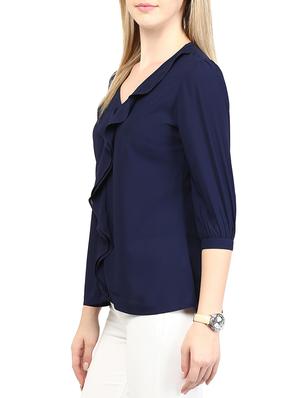 navy blue ruffled top - 10023099 - Standard Image - 2