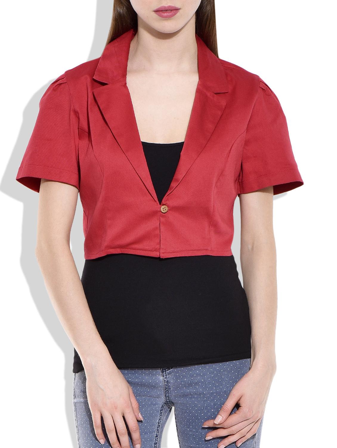red cotton summer jacket - 10031247 - Zoom Image - 1