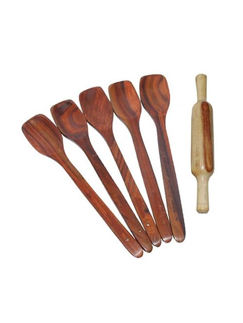 wooden kitchen tools set of 6 - 10032545 - Standard Image - 1