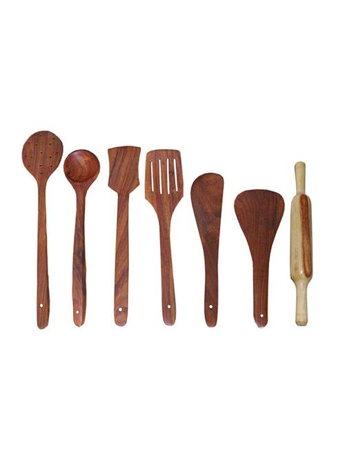 wooden cutlery set of 7 - 10032551 - Standard Image - 1