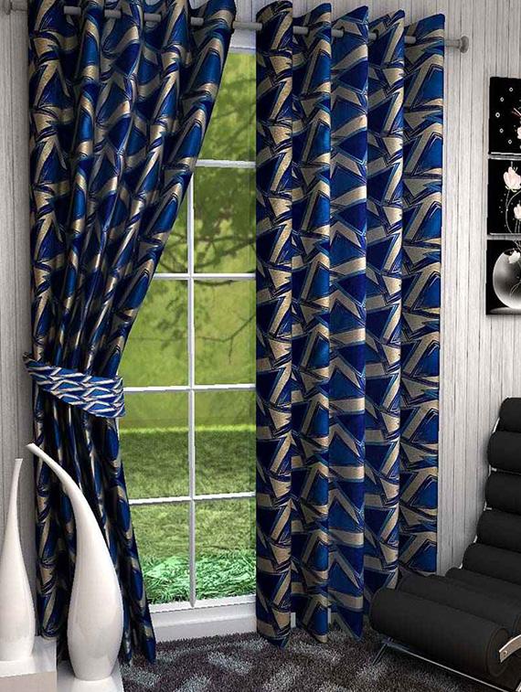 k decor set of 3 beautiful polyester window curtains (wcn3-023) - 10033709 - Zoom Image - 1