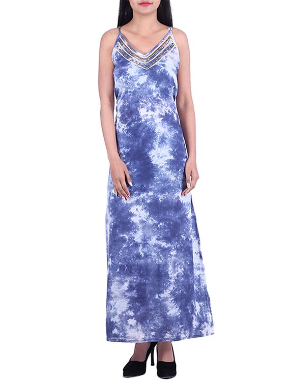 blue, white cotton dress - 10041305 - Zoom Image - 1