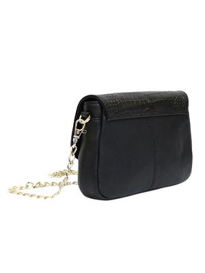 black croc print leather sling bag - 10048707 - Standard Image - 2