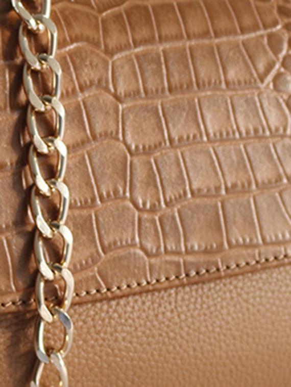 brown croc print leather sling bag - 10048709 - Zoom Image - 4