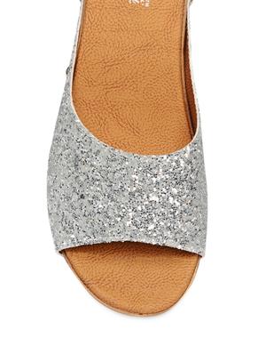 silver open-toed platform wedges - 1005731 - Standard Image - 4