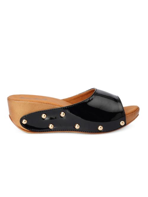 elegant black open-toed platform mules - 1005736 - Standard Image - 1