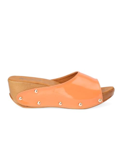 elegant peach open-toed platform wedges - 1005738 - Standard Image - 1