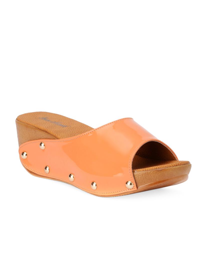 elegant peach open-toed platform wedges - 1005738 - Zoom Image - 2