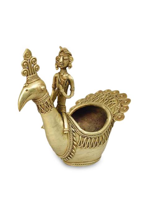 Peacock pen stand (12.5 cm X 18.5 cm X 12 cm ) - 10060830 - Standard Image - 1