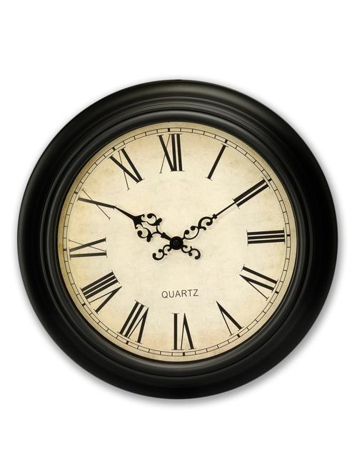 Basement Bazaar Rustic Black 15inch Plastic Wall Clock - 10060999 - Very Small Image - 1