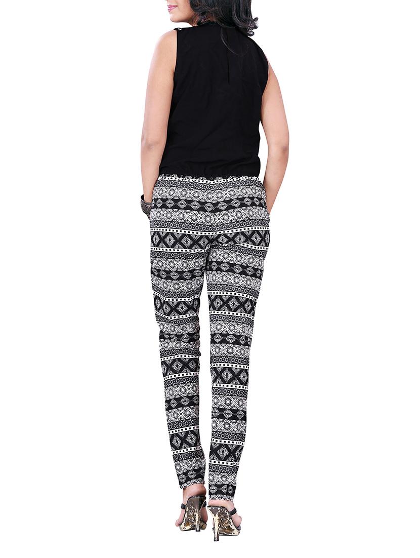 multi colored polyester full leg jumpsuit - 10062855 - Zoom Image - 3
