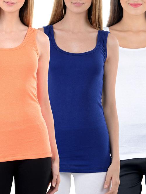 orange,blue,white cotton top - 10071614 - Standard Image - 1