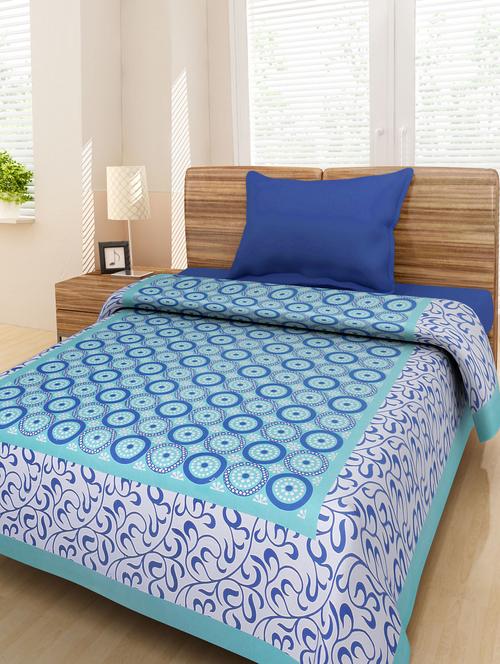 cotton jaipuri traditional single bed sheet - 10073443 - Standard Image - 1