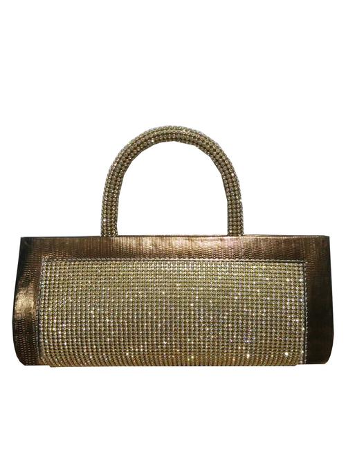 copper rexin clutch - 10079517 - Standard Image - 1