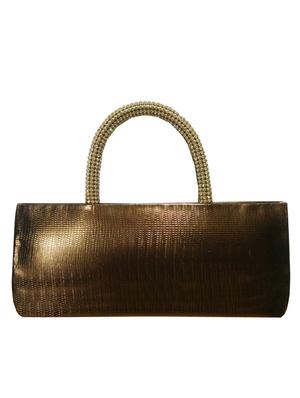 copper rexin clutch - 10079517 - Standard Image - 2