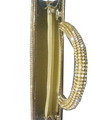 copper rexin clutch - 10079517 - Standard Image - 3