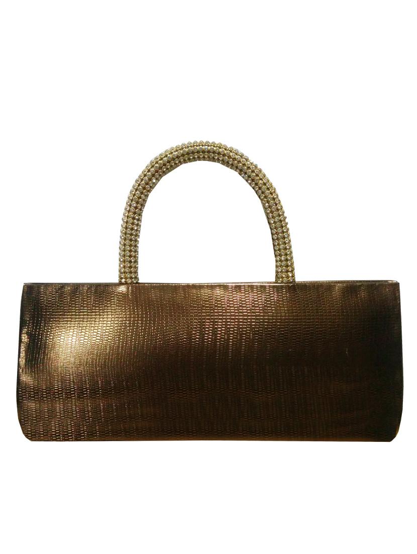 copper rexin clutch - 10079517 - Zoom Image - 2